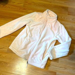 Light, pink fleece jacket, full zip up🥰